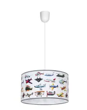 Wisząca lampa z abażurem w samoloty - N42-Randon w sklepie aosom.live