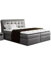 Łóżko tapicerowane z eleganckim zagłówkiem - Imar 200x200 44 kolory w sklepie aosom.live