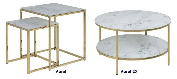 Eleganckie stoliki kawowe Mepo - marmur