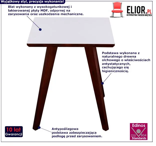 Ciemny stolik kawowy Eneza - modny