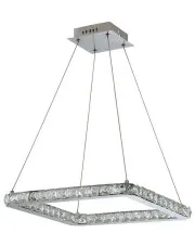 Kryształowa lampa wisząca kwadrat LED - V072-Emarox w sklepie aosom.live