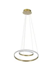 Złota lampa wisząca LED z dwoma ringami o różnej średnicy - V082-Interis w sklepie aosom.live