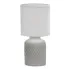 Szara lampa stołowa z ceramiczną podstawą - V085-VELVET