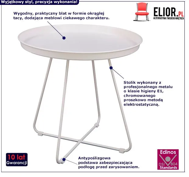 Modny stolik Joha 2X - biały