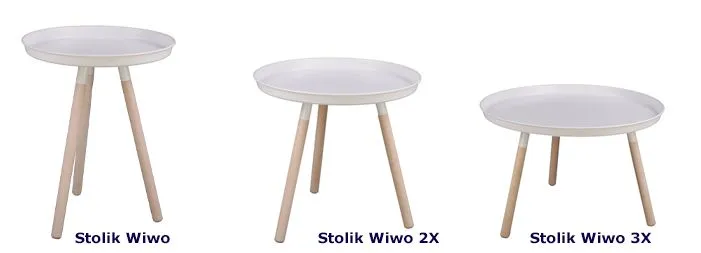 Biały stolik Elgros - skandynawski