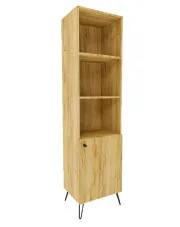 Witryna na metalowych nogach w stylu loft dąb craft - Zorina 11X w sklepie aosom.live