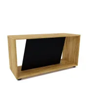 Minimalistyczny stolik kawowy dąb craft + czarny - Allon 3X w sklepie aosom.live