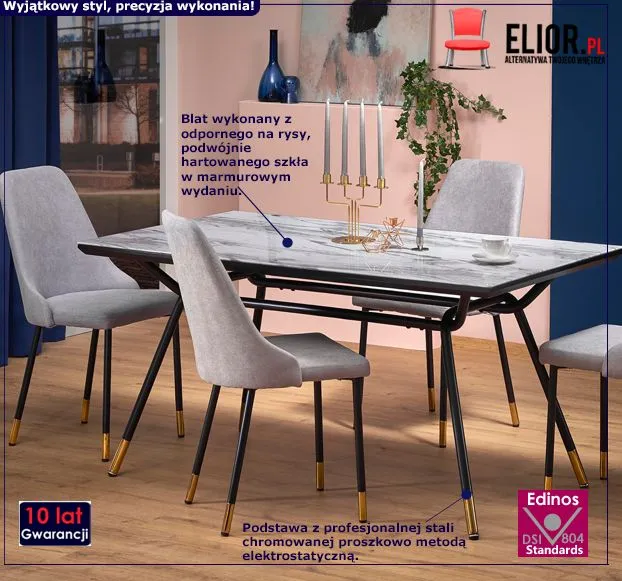 Elegancki stół Eivor - marmur