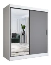 Szafa przesuwna biały + antracyt 180 cm - Seko 5X w sklepie aosom.live