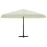 Biały parasol ogrodowy z aluminiową ramą - Diola
