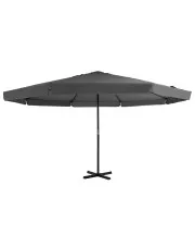 Okrągły parasol ogrodowy z aluminiową ramą antracyt - Diola w sklepie aosom.live