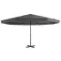 Okrągły parasol ogrodowy z aluminiową ramą antracyt - Diola