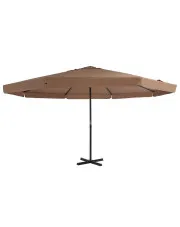 Beżowy parasol ogrodowy - Diola w sklepie aosom.live