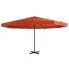 Okrągły parasol ogrodowy w kolorze terakoty - Diola