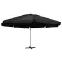 Czarny parasol ogrodowy z aluminiowym stelażem - Diola