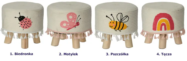 Okrągły stołek dziecięcy Milea