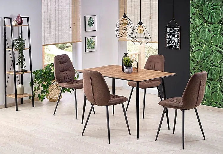 Brązowe krzesło w industrialnym stylu Minos