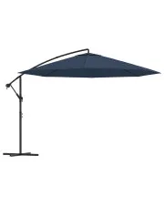 Ciemnoniebieski parasol ogrodowy z aluminiowym słupkiem - Westi w sklepie aosom.live