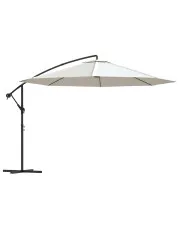 Biały parasol ogrodowy na wysięgniku - Westi w sklepie aosom.live