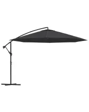 Czarny wiszący parasol ogrodowy - Westi w sklepie aosom.live