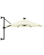 Piaskowy parasol ogrodowy na taras z oświetleniem LED - Waren w sklepie aosom.live