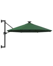Zielony parasol ogrodowy z oświetleniem LED - Waren w sklepie aosom.live
