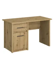 Biurko z szufladą i zamykaną szafką kontenerkiem dąb artisan - Toreso 6X w sklepie aosom.live