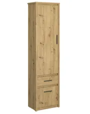 Wysoki zamykany regał dąb artisan - Toreso 11X w sklepie aosom.live