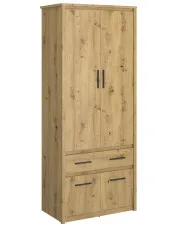 Szafa na ubrania z szufladą dąb artisan 70 cm - Toreso 14X w sklepie aosom.live