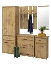 Zestaw mebli z wieszakiem na ubrania dąb artisan - Toreso 29X w sklepie aosom.live