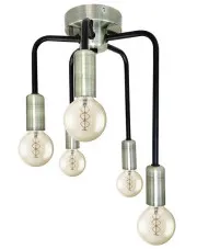 Pięcioramienna czarna lampa sufitowa pająk - V135-Vileta w sklepie aosom.live
