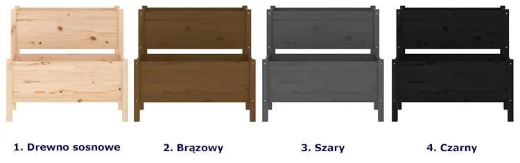 Kolory drewnianej donicy Finir