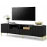 Czarny ryflowany stolik rtv Dixter 4X