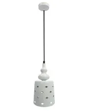 Biała lampa wisząca z ażurowym kloszem - V153-Madia w sklepie aosom.live