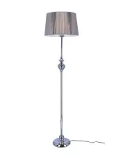 Srebrna lampa stojąca z nitkowym abażurem - V165-Rotom w sklepie aosom.live