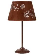 Brązowa lampa stołowa z wyciętym kwiatowym wzorem - V168-Gemon w sklepie aosom.live