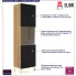 Witryna artisan czarny mat złota rama Livorno 14X