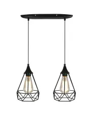 Podwójna czarna lampa wisząca - K214-Malloc w sklepie aosom.live