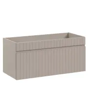 Beżowa szafka umywalkowa z lamelami 100 cm - Tereza 5X w sklepie aosom.live