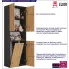 Infografika szafki łazienkowej z koszem na pranie antracyt artisan Malmo 2X