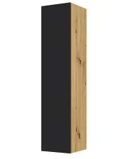 Modułowy regał ścienny dąb artisan + czarny - Herria 4X w sklepie aosom.live