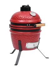 Czerwony ceramiczny grill z pokrywą - Foxie w sklepie aosom.live