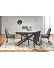 Czarny prostokątny stół z krzesłami - Vilmo w sklepie aosom.live