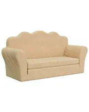 Kremowa 2-osobowa sofa dziecięca - Lobefo 3X w sklepie aosom.live