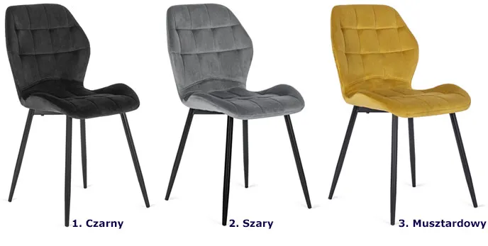 Szare tapicerowane krzesło pikowane Heres 3X