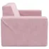 Różowa sofa z pluszu Hallker 3X