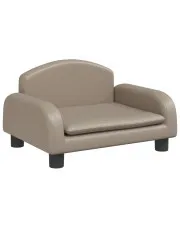 Dziecięca sofa z ekoskóry cappuccino - Velira 3X w sklepie aosom.live