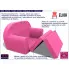 Różowa sofa typu amerykanka Jorund
