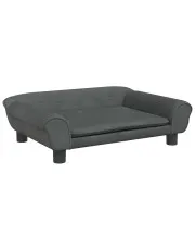 Dziecięca sofa z aksamitnym wykończeniem antracyt - Pergio w sklepie aosom.live