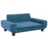 Niebieska sofa dla chłopca na nóżkach - Zova